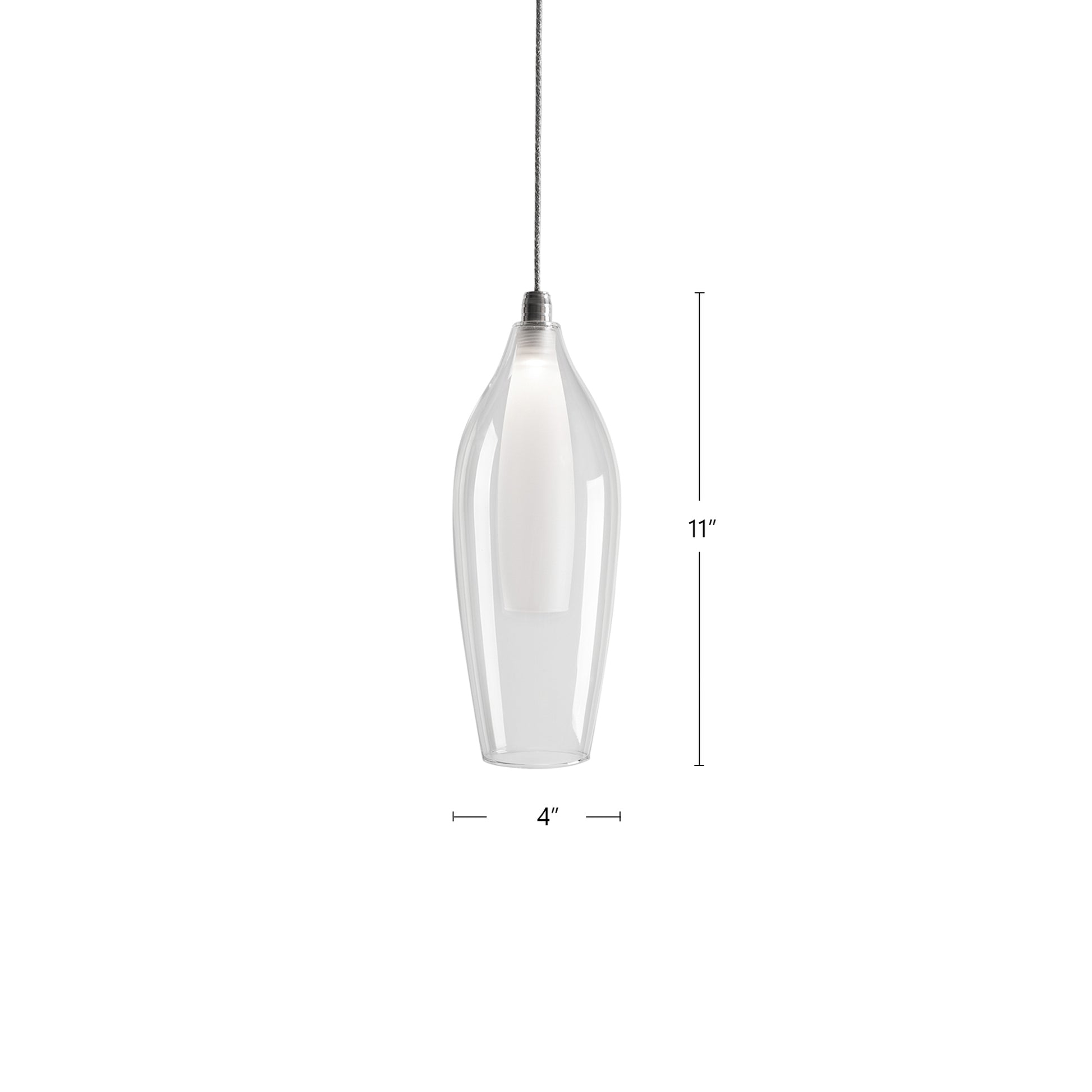 Victoria 4-in Chrome LED Pendant