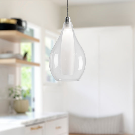 Victoria 5-in Chrome LED Pendant