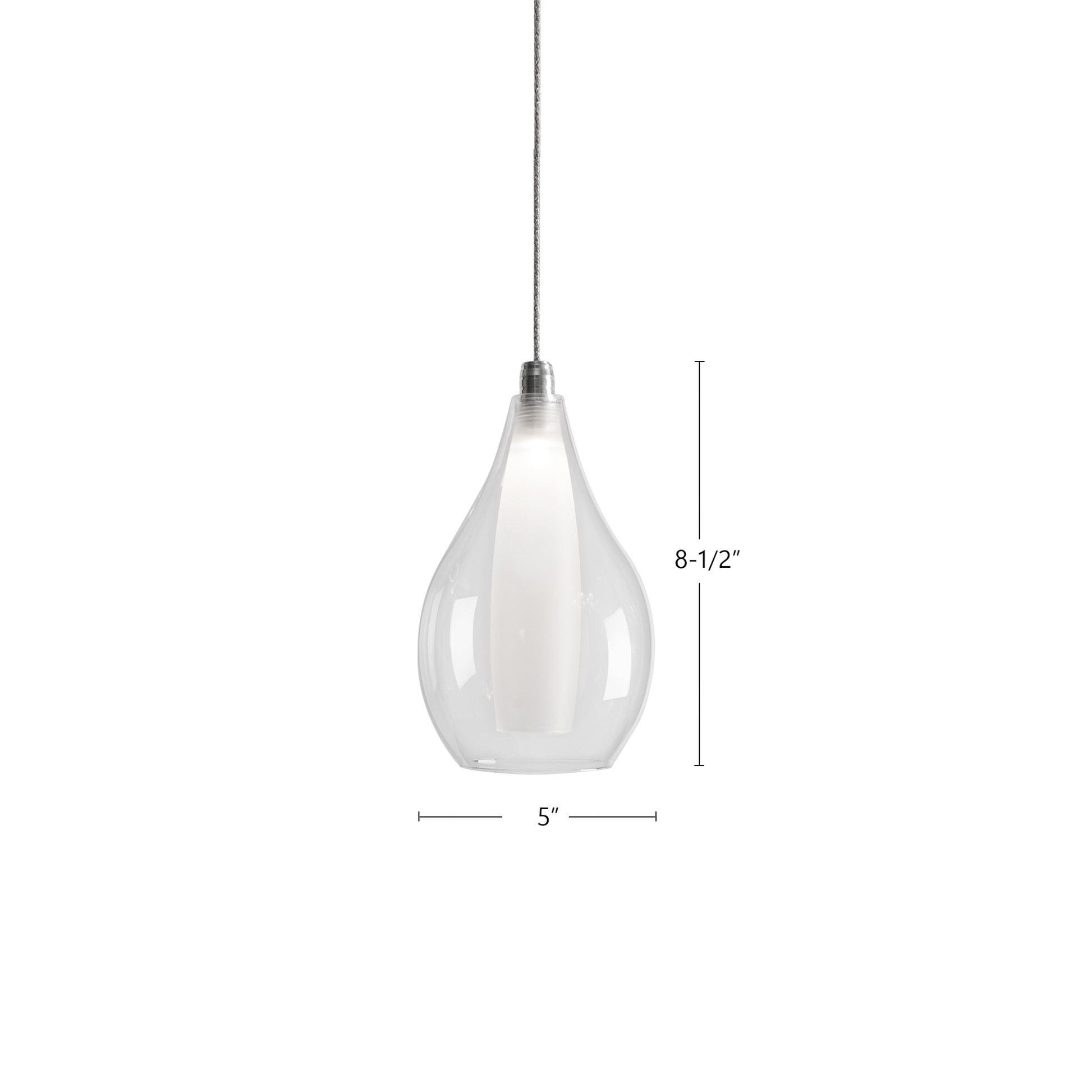 Victoria 5-in Chrome LED Pendant