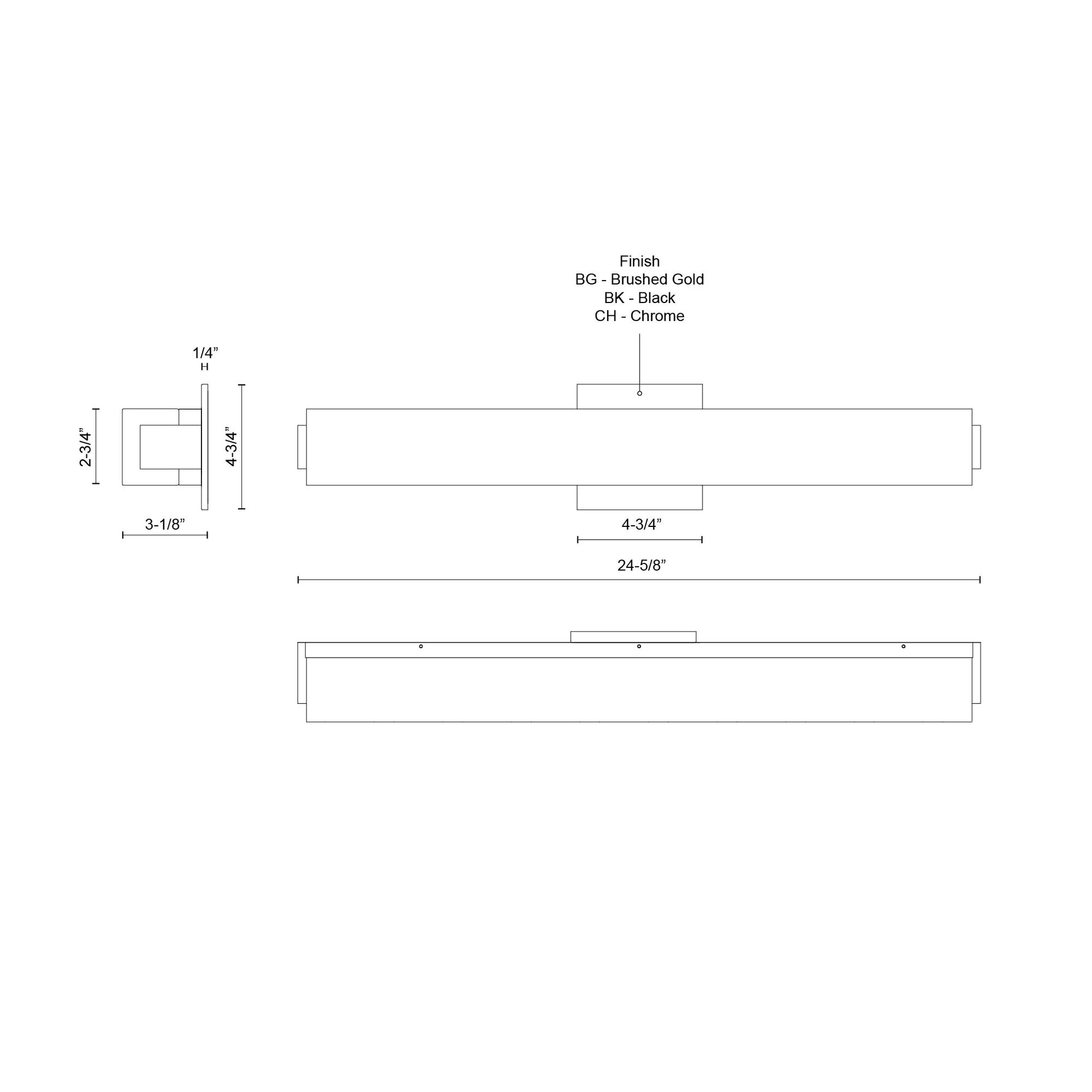 Latitude 25-in Brushed Gold LED Vanity