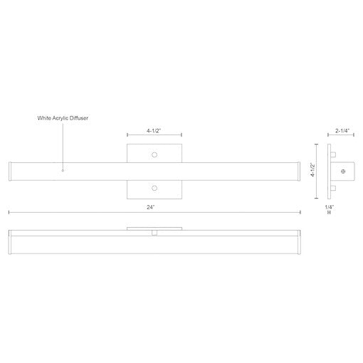 Jane-Slim 24-in Chrome LED Vanity
