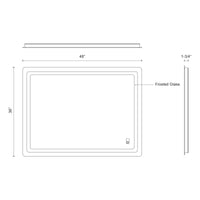 Seneca 48-in Sandblasted Merc Edge LED Vanity Mirror