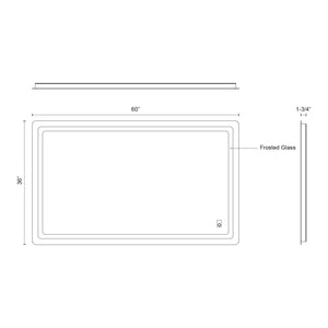 Seneca 32-in Sandblasted Merc Edge LED Vanity Mirror