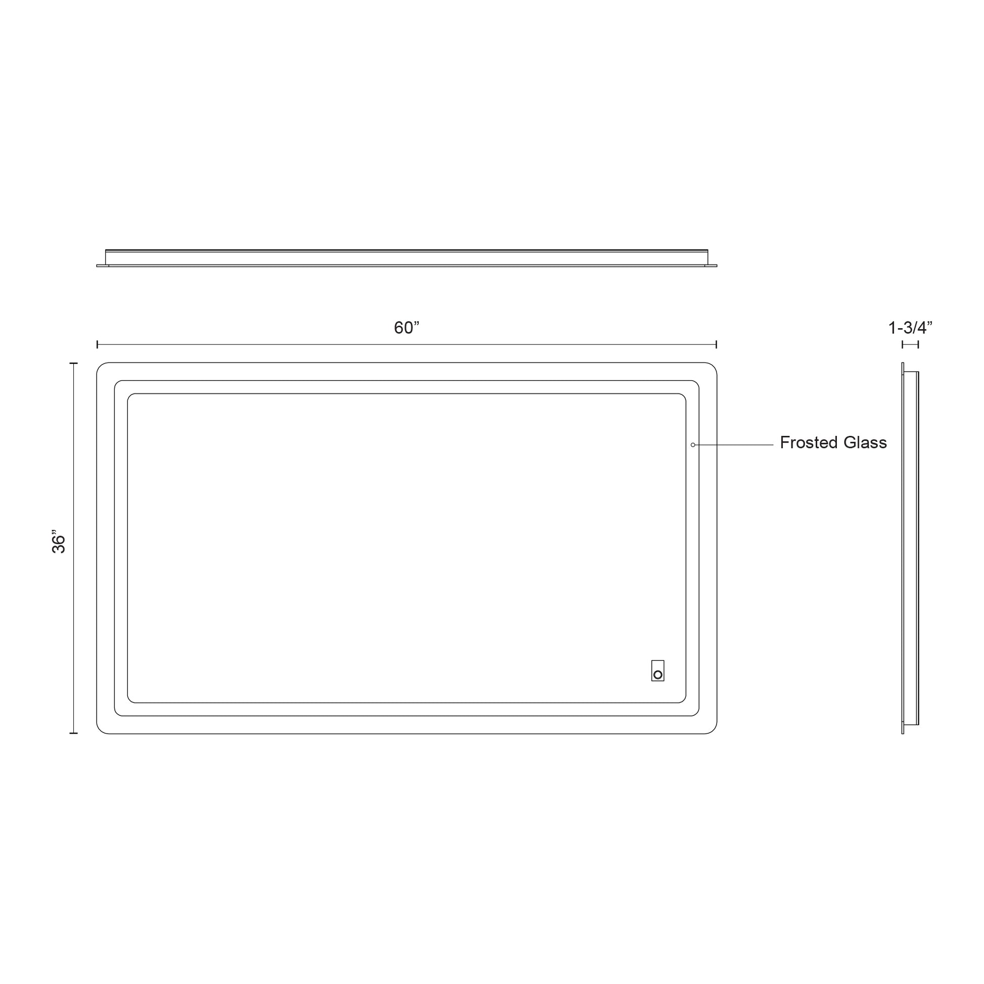 Seneca 32-in Sandblasted Merc Edge LED Vanity Mirror