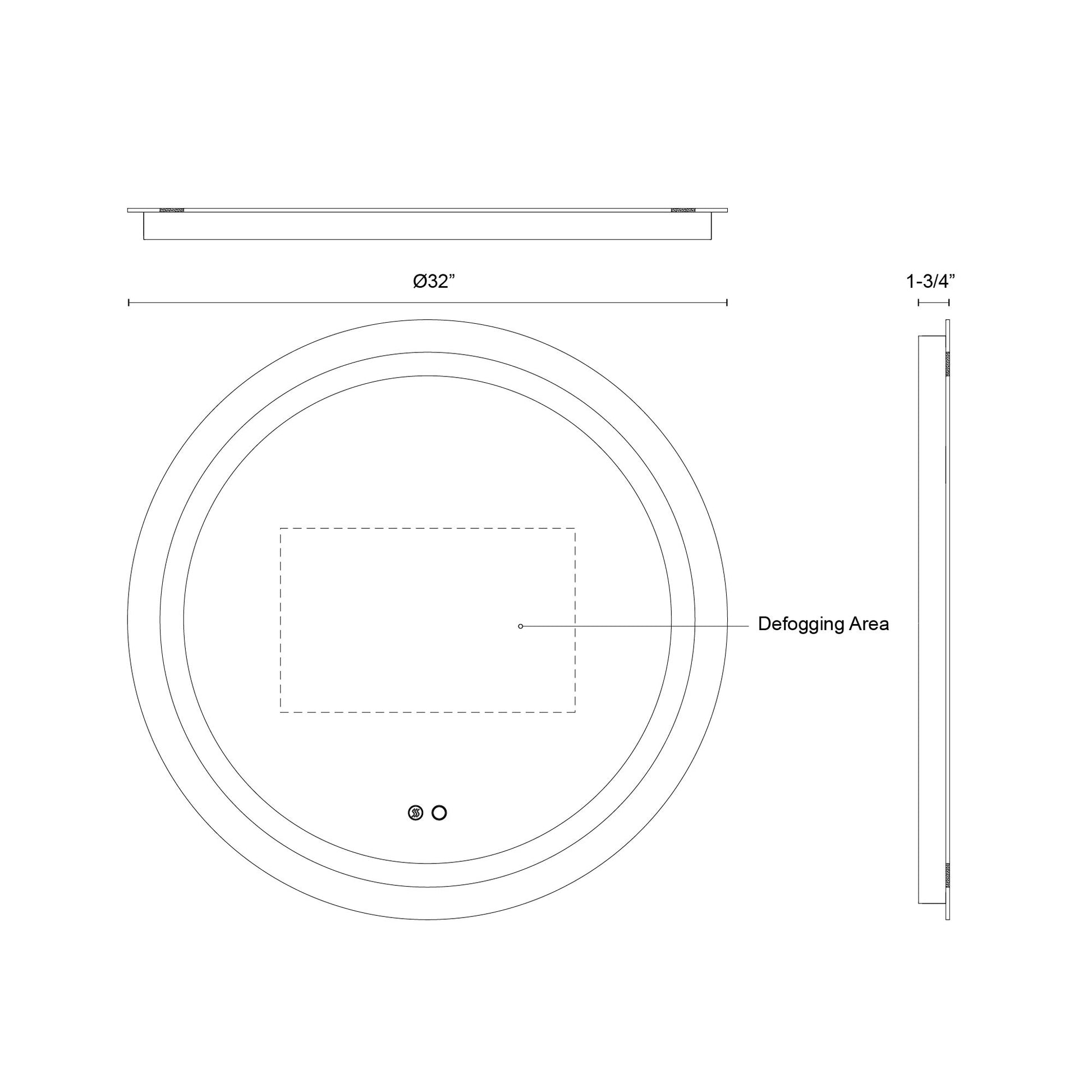 Hillmont 32-in Sandblasted Merc Edge LED Vanity Mirror