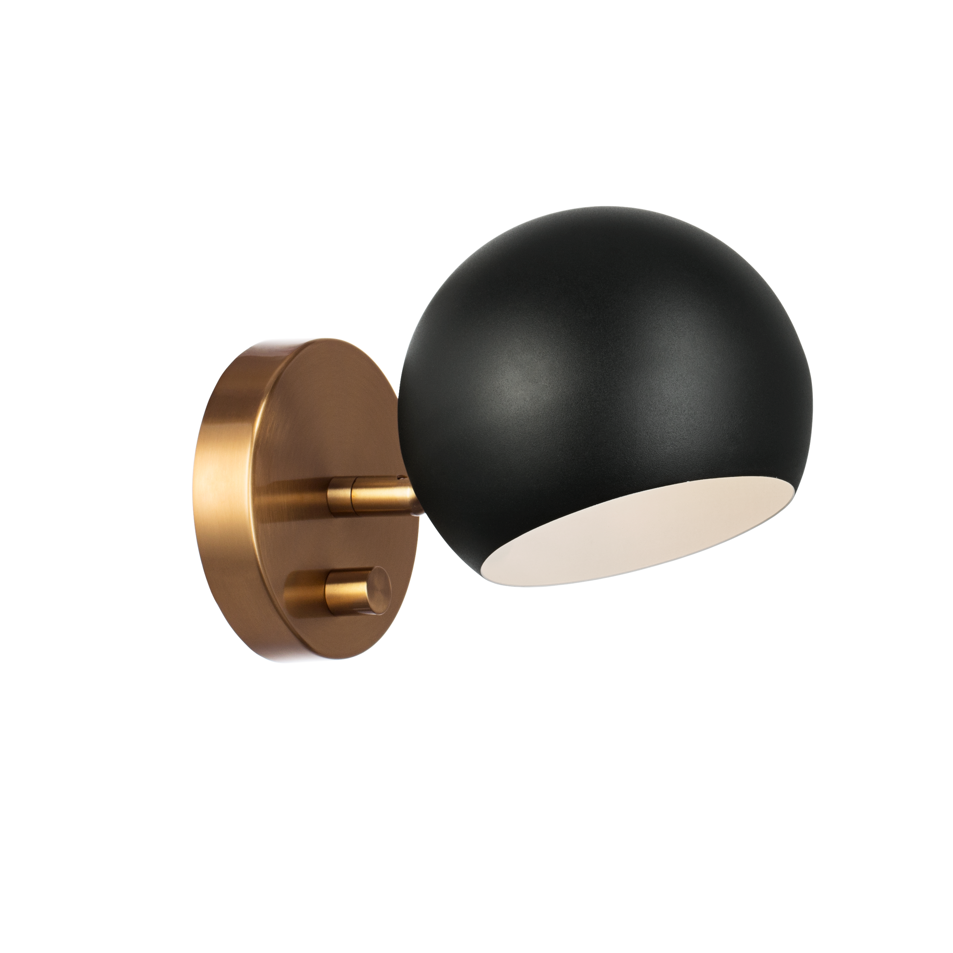 Combining elegance with a modern touch, the Orb family will make a stunning focal point for many design aspects. Finishes are Aged Gold Brass paired with Matte Black or Matte White shades with a white interior.