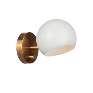 Combining elegance with a modern touch, the Orb family will make a stunning focal point for many design aspects. Finishes are Aged Gold Brass paired with Matte Black or Matte White shades with a white interior.
