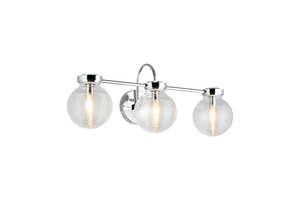 The Ridge collection is designed with ribbed glass globes that create a harmonious century-old feel. Gorgeous and stylish, comes in a single pendant and one light, two light, three light or four light wall sconce option. Matte Black or Chrome finishes.