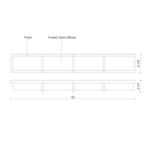 Watford 35-in Chrome LED Vanity