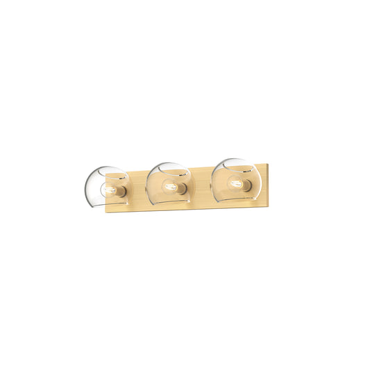 Willow 22-in Matte Black/Smoked Solid Glass 3 Lights Vanity