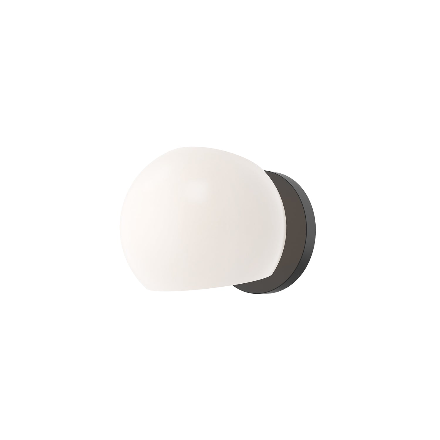 Willow 6-in Matte Black/Smoked Solid Glass 1 Light Wall/Vanity