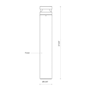 Windermere 38-in Black LED Exterior Bollard