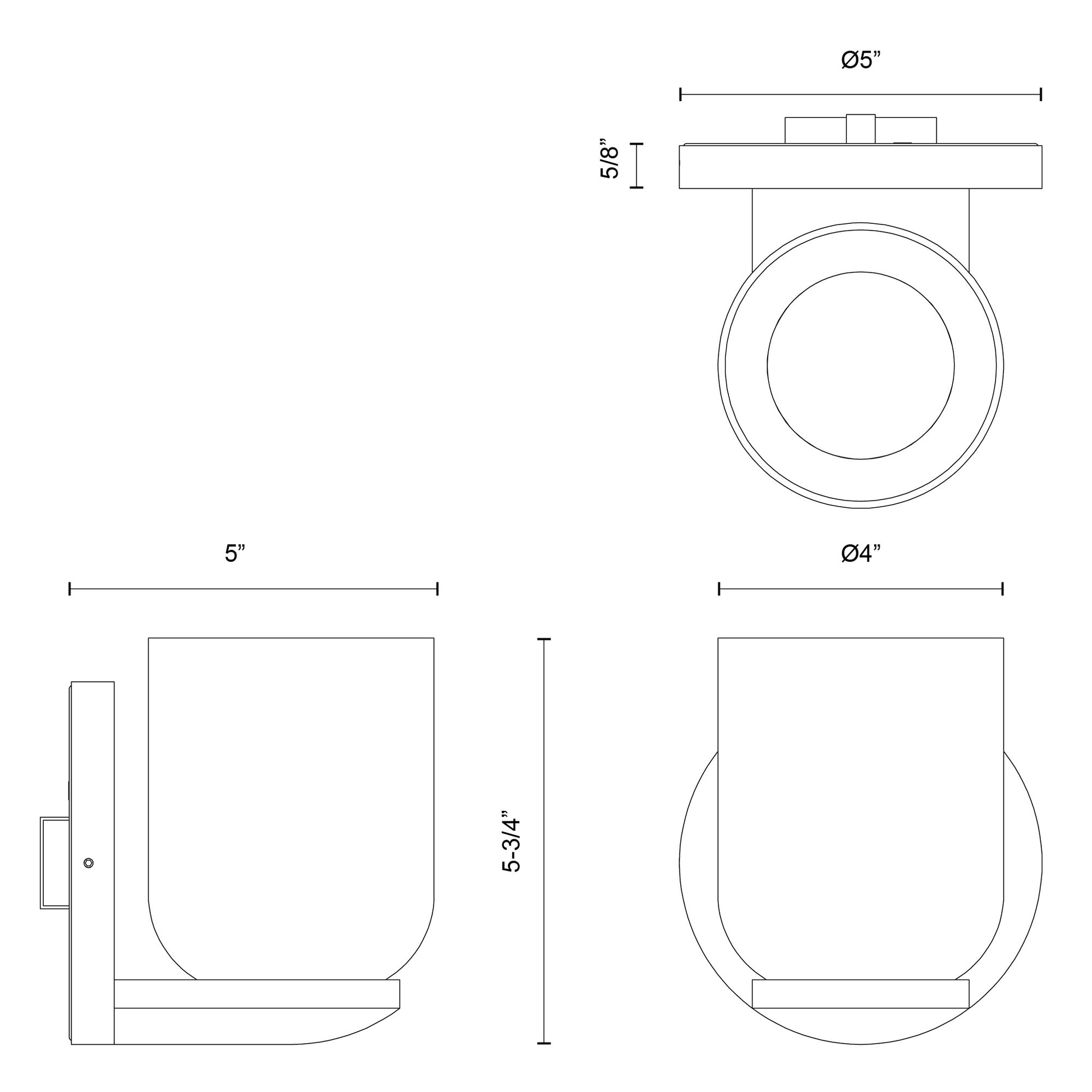Cedar 4-in Wall Sconce