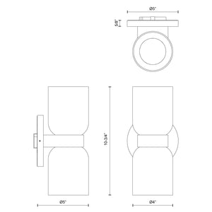Cedar 11-in Wall Sconce