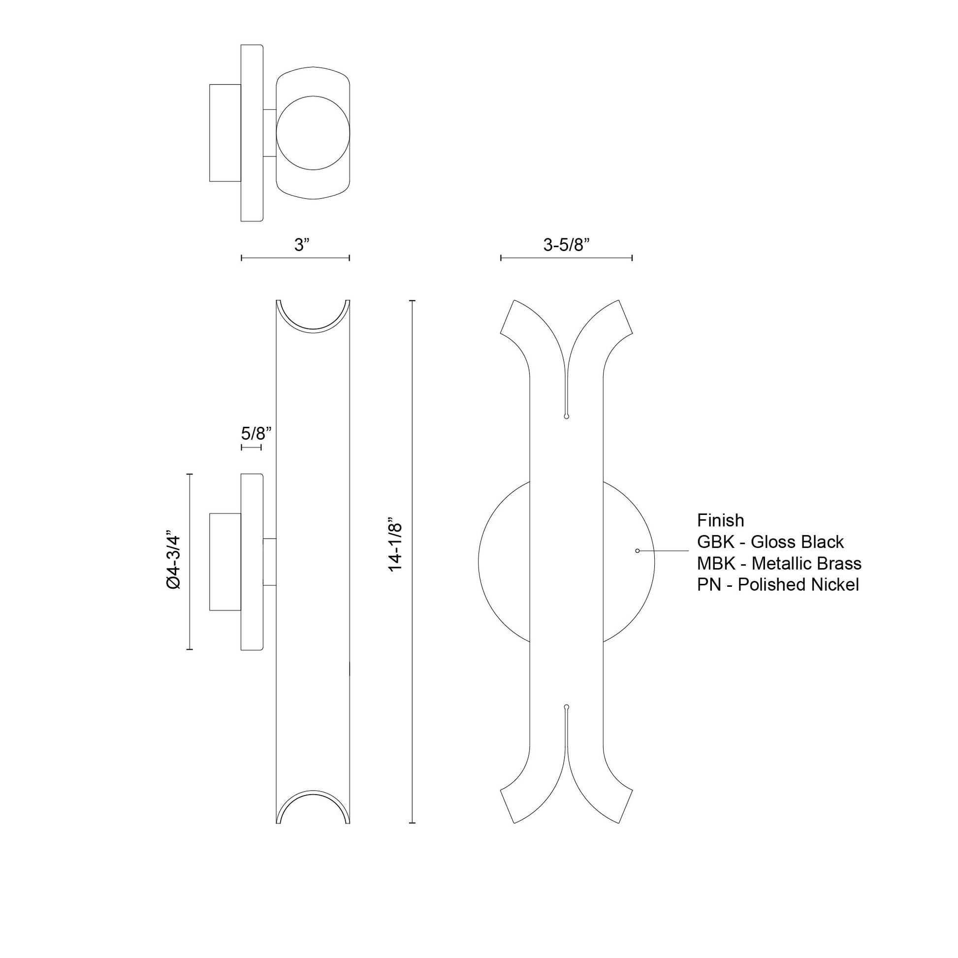Husk 14-in Wall Sconce