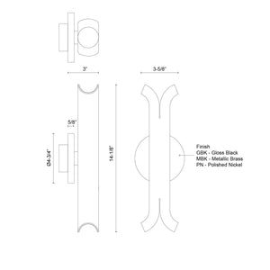 Husk 14-in Wall Sconce