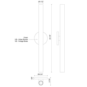 Mason 24-in Wall Sconce