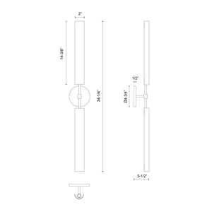 Astrid 2 Head LED Wall/ Vanity