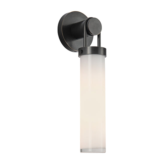 Wynwood 16-in Vintage Brass/Glossy Opal 1 Light Wall/Vanity