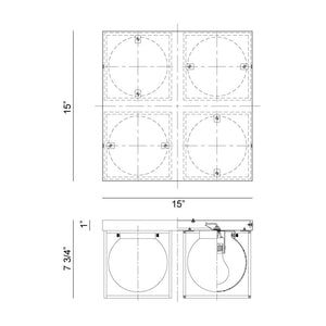 Squircle Ceiling Mount