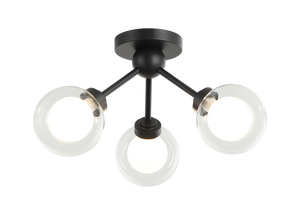 A chandelier inspired by the solar system, the Solaris comes with white opal inner glass and clear outer glass.The design typically aims to capture a celestial, orbital aesthetic.