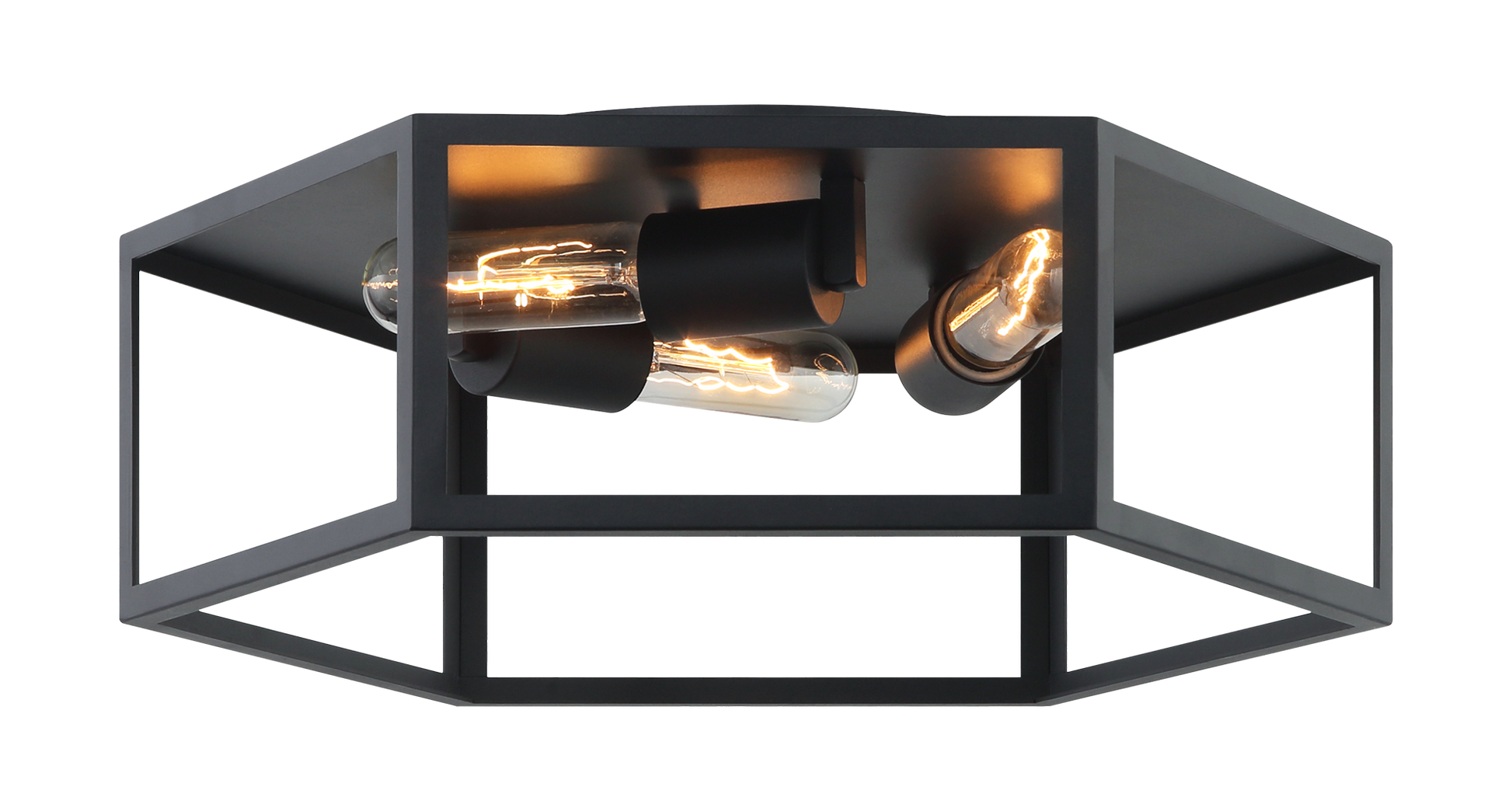 Creed is available in Matte Black or White, this hexagonal fixture will add some farmhouse chic to any room, but with modern feel. The strong hexagonal lines will stand up to all designs and come as a pendant, flush mount and wall sconce.