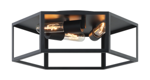 Creed is available in Matte Black or White, this hexagonal fixture will add some farmhouse chic to any room, but with modern feel. The strong hexagonal lines will stand up to all designs and come as a pendant, flush mount and wall sconce.