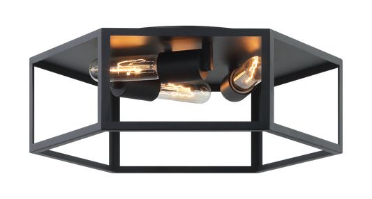 Creed is available in Matte Black or White, this hexagonal fixture will add some farmhouse chic to any room, but with modern feel. The strong hexagonal lines will stand up to all designs and come as a pendant, flush mount and wall sconce.