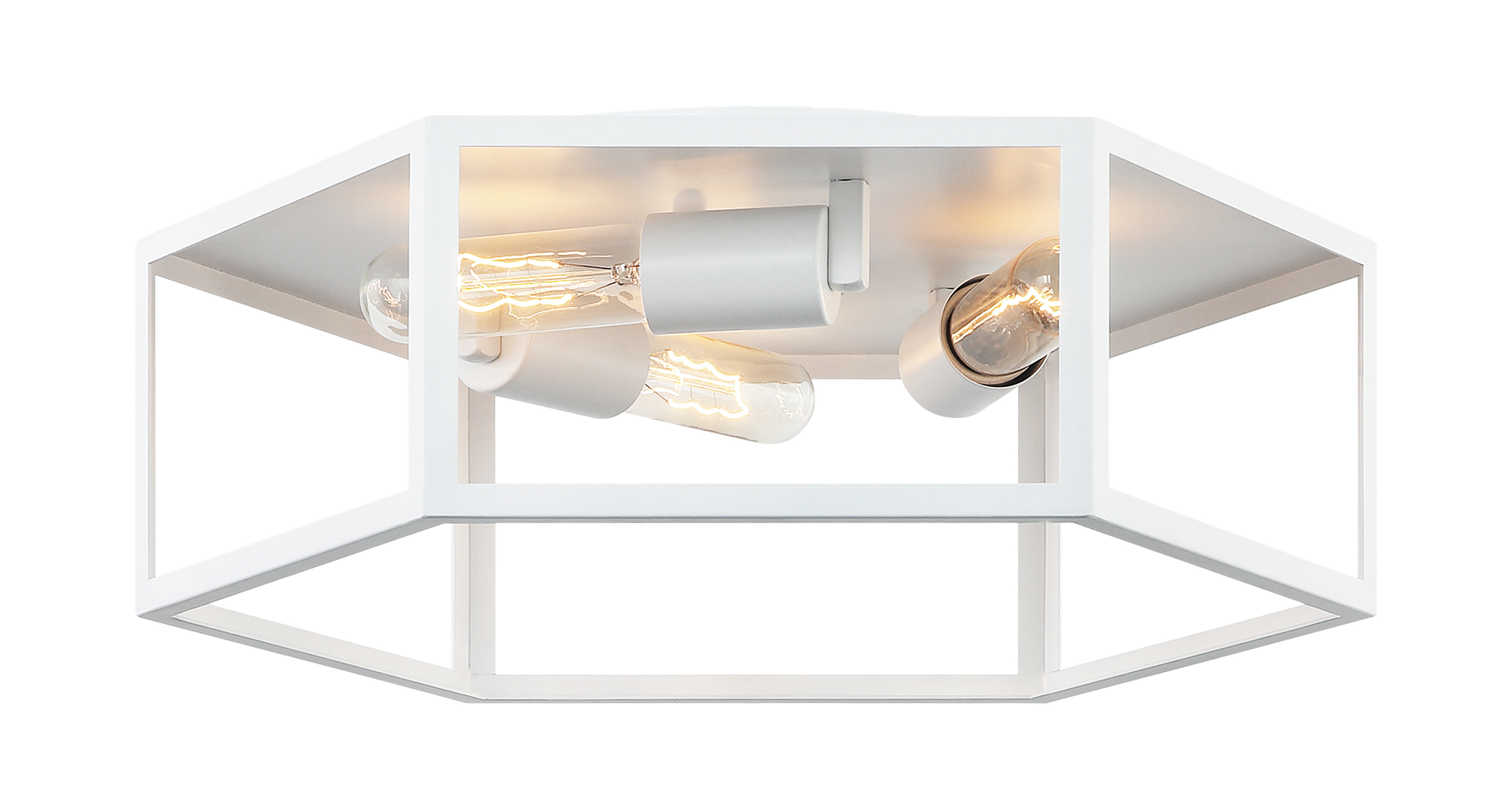 Creed is available in Matte Black or White, this hexagonal fixture will add some farmhouse chic to any room, but with modern feel. The strong hexagonal lines will stand up to all designs and come as a pendant, flush mount and wall sconce.