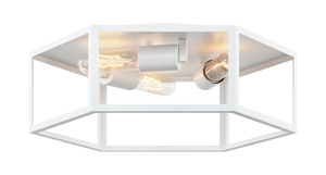 Creed is available in Matte Black or White, this hexagonal fixture will add some farmhouse chic to any room, but with modern feel. The strong hexagonal lines will stand up to all designs and come as a pendant, flush mount and wall sconce.