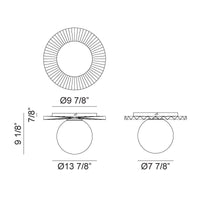Modern Ruff Wall Sconce/Ceiling Mount