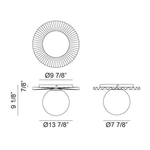 Modern Ruff Wall Sconce/Ceiling Mount