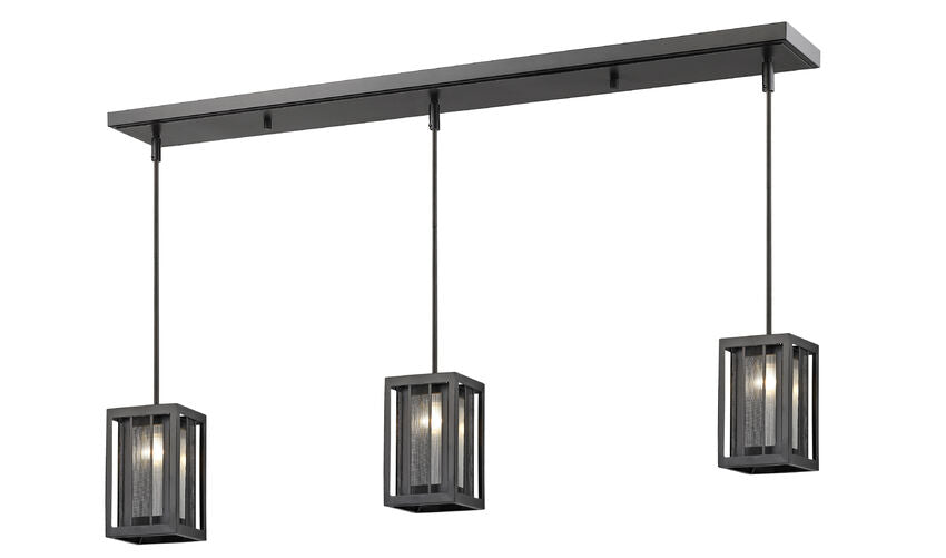 Meridional 3 Light Linear Chandelier 3 x 100W - Medium