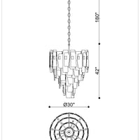 Cocolina 4-Tiers 19-Light 42" Chandelier