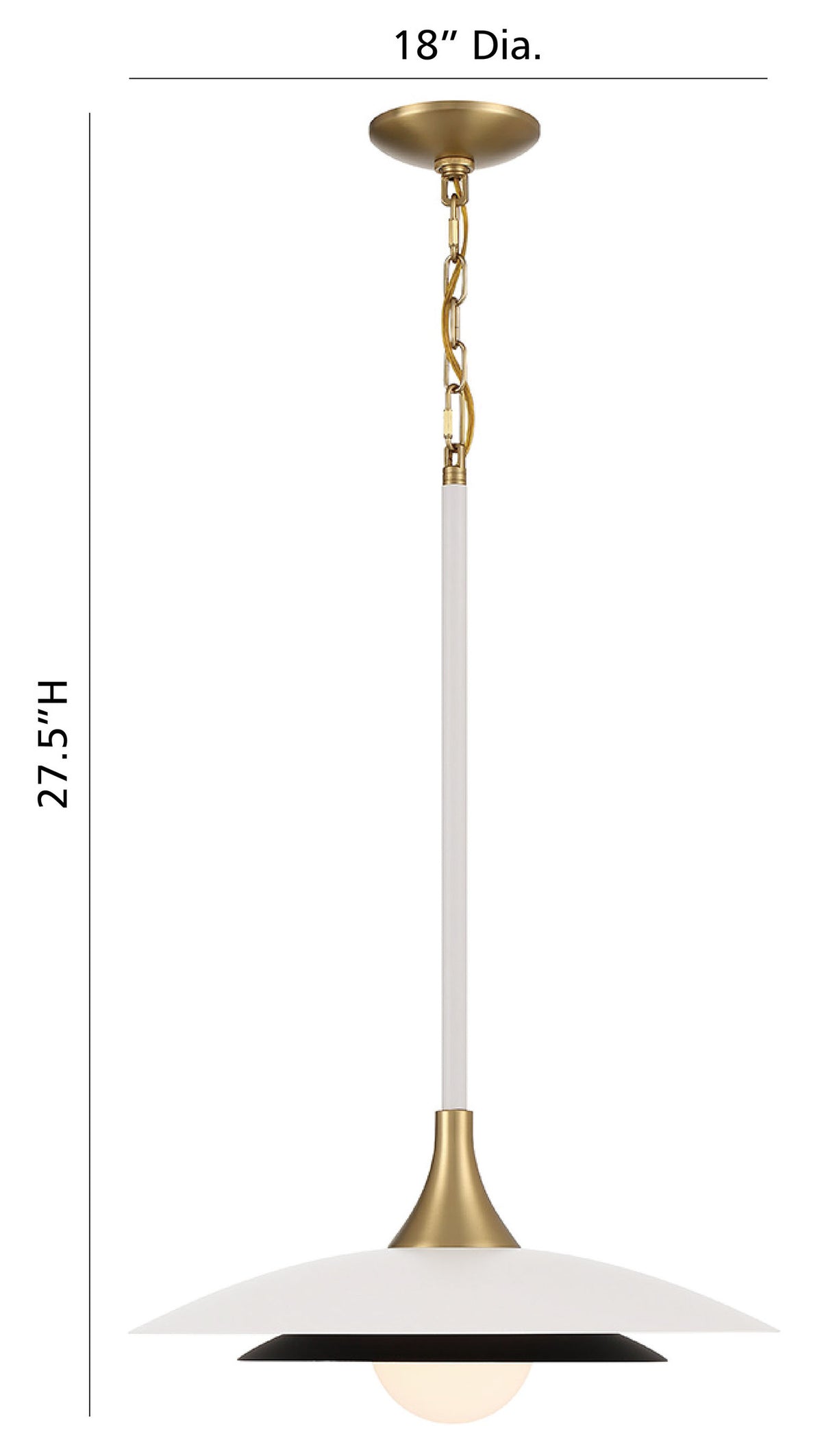 Welsh 18" Integrated LED Pendant