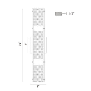 Westcliffe 4-Light 23" Integrated LED Outdoor Wall Sconce