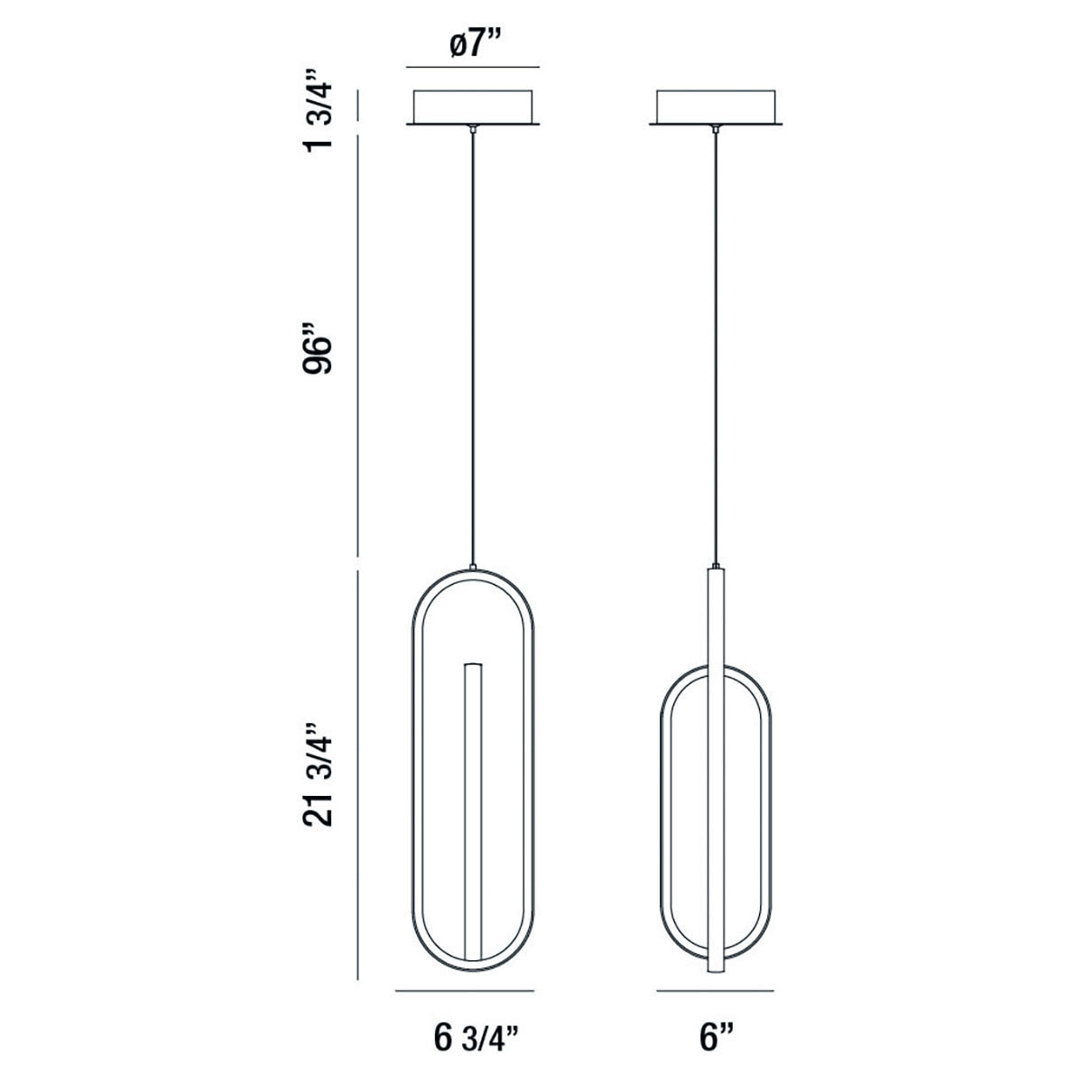 Demark 22" Integrated LED Pendant