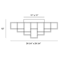 Ferro 13-Light 25" Integrated LED Flush Mount
