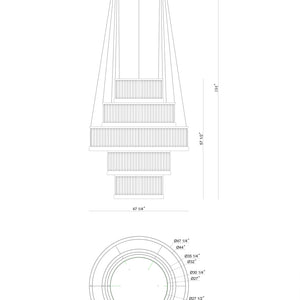 Empra 5-Tiers 5-Light 47" Integrated LED Grand Chandelier
