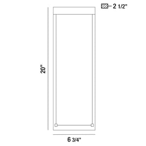 Kabo 20" Integrated LED Outdoor Wall Sconce