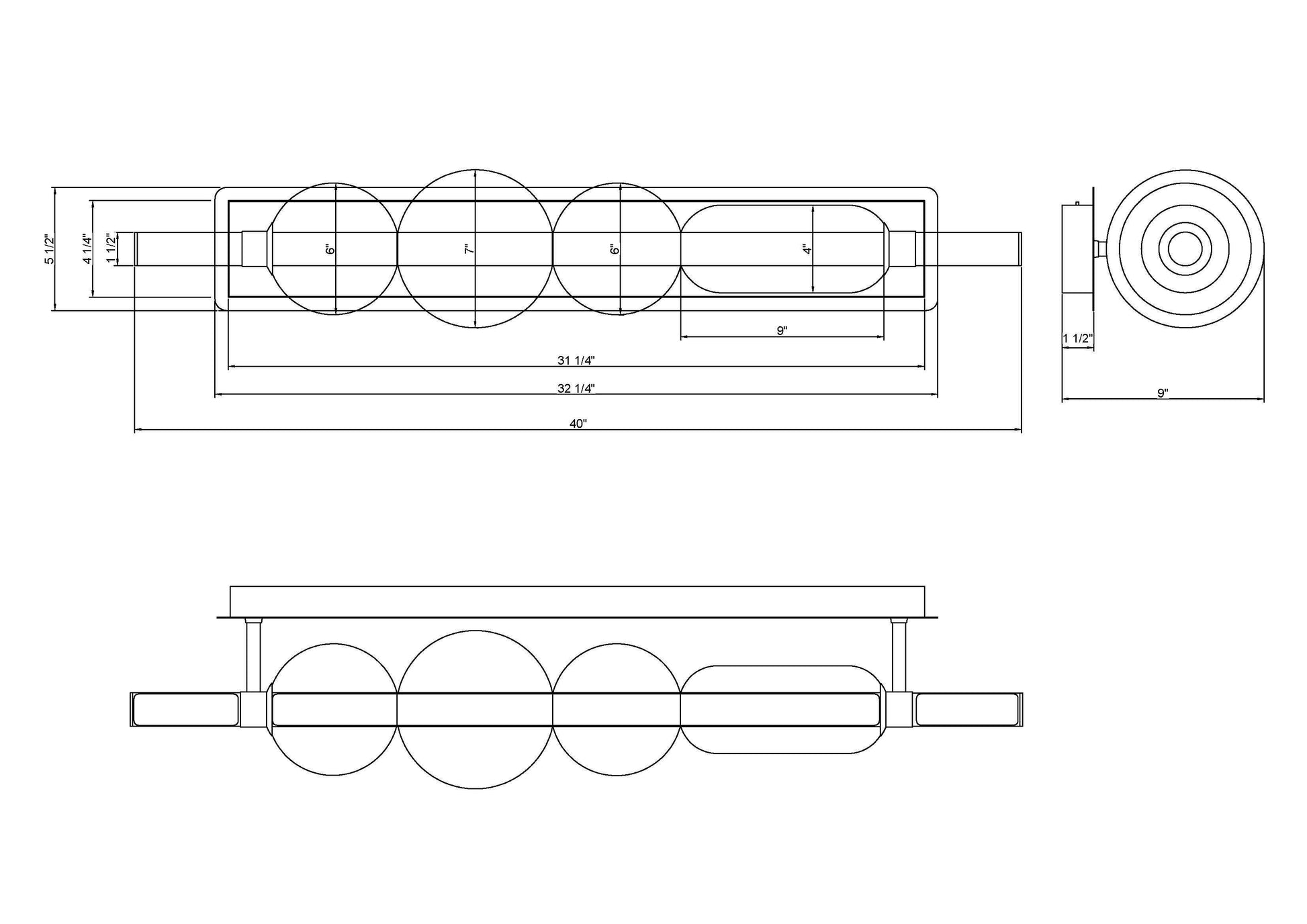 Lucent 40" Integrated LED Vanity