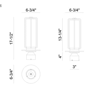 Florin 16" Integrated LED Outdoor Post Mount