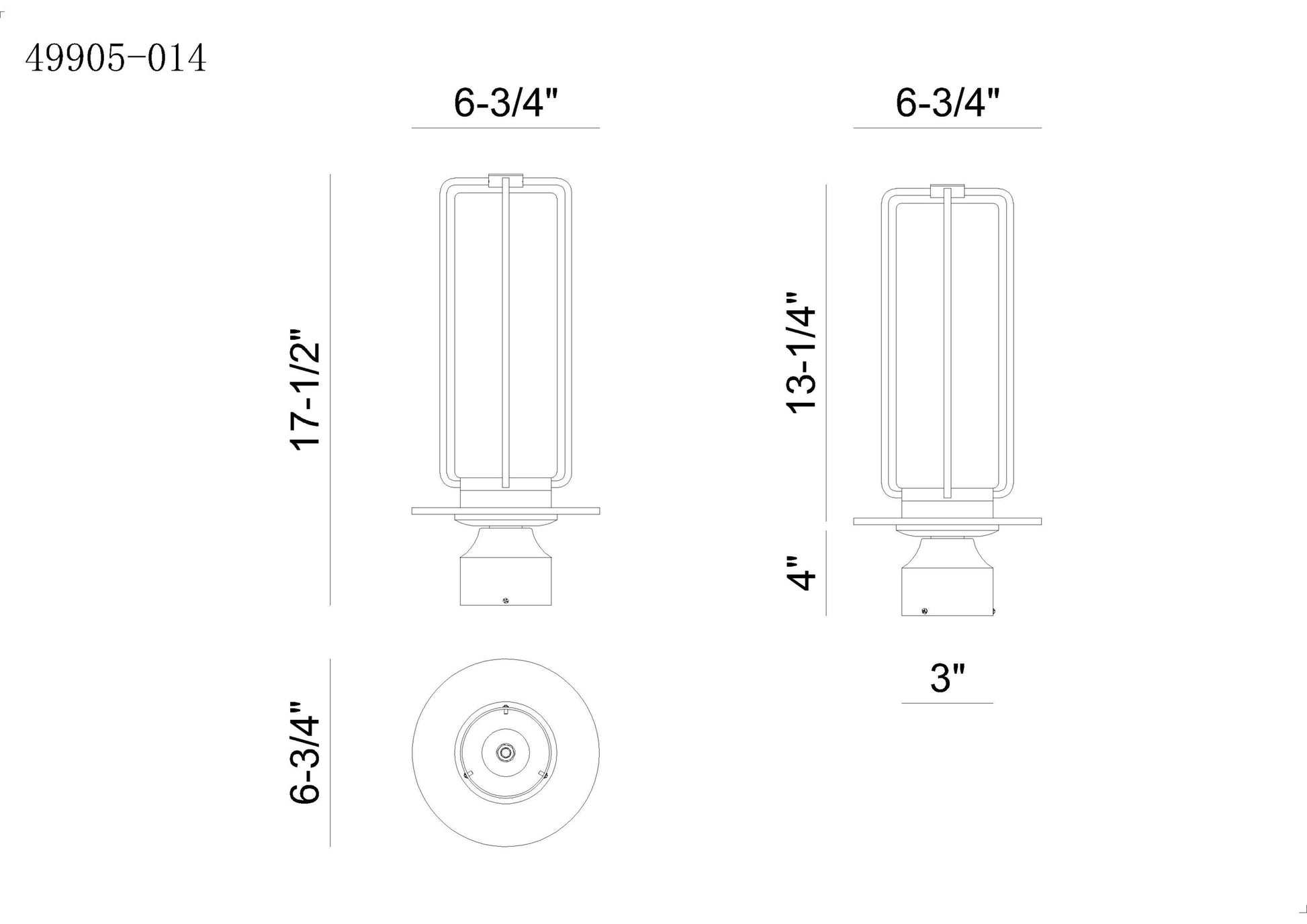 Florin 16" Integrated LED Outdoor Post Mount