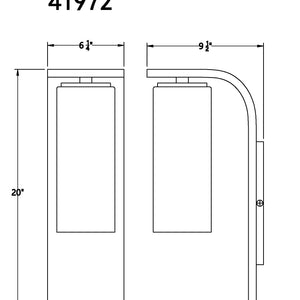 Colonne 20" Outdoor Wall Sconce