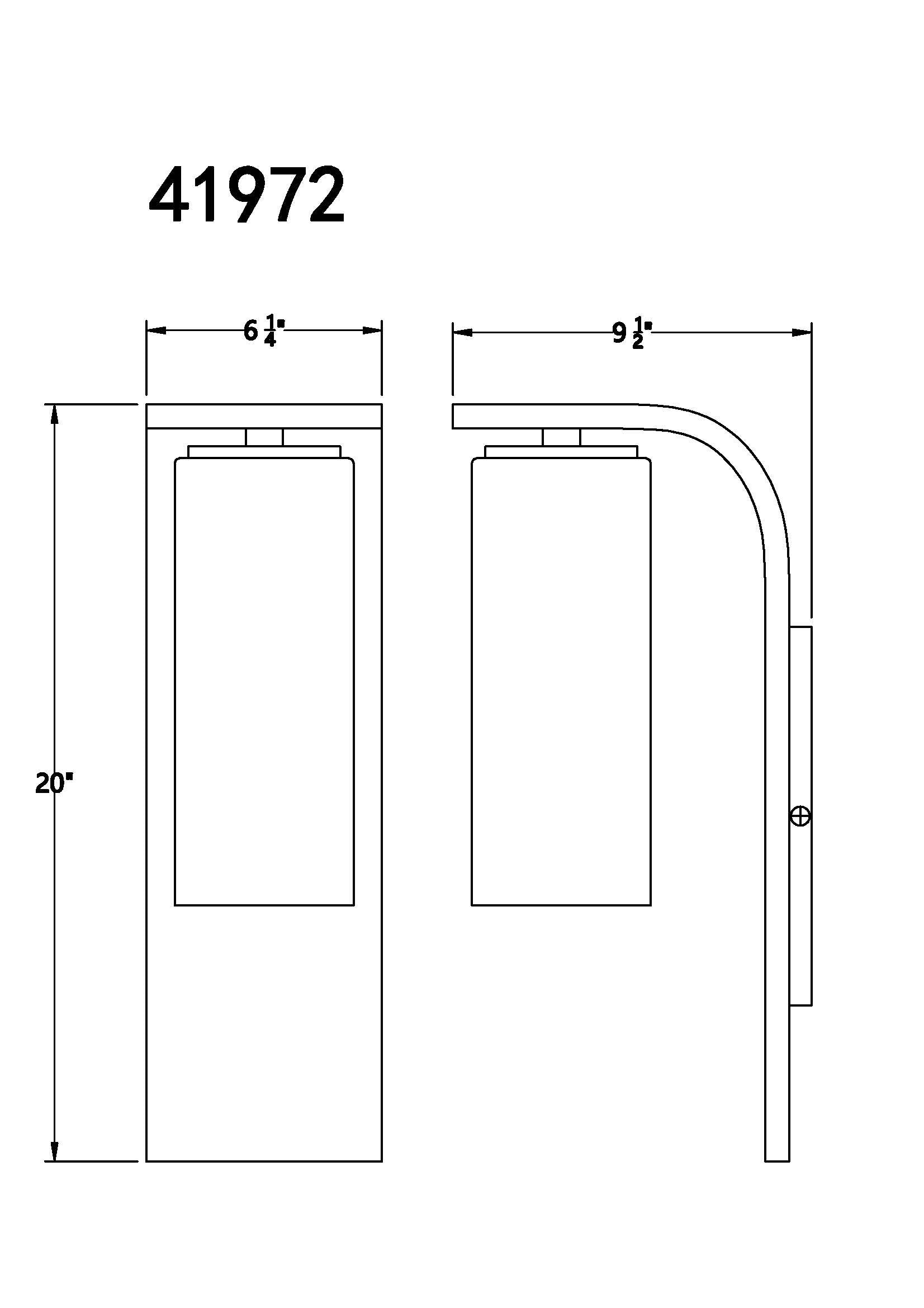 Colonne 20" Outdoor Wall Sconce