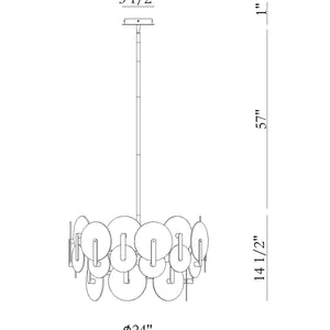 Nuvola 24" Integrated LED Pendant Chandelier