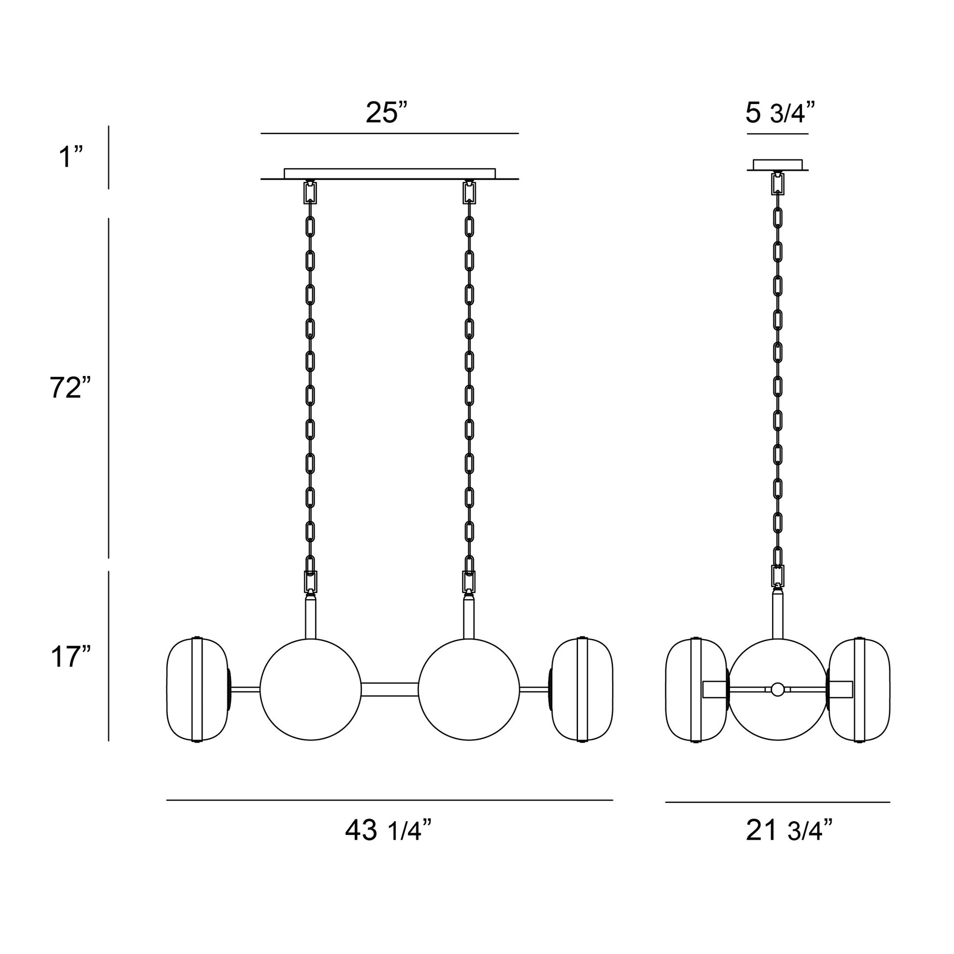 Nottingham 6-Light 44" Chandelier