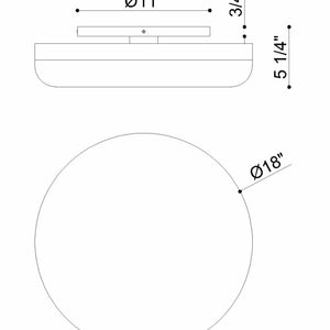 Harwel 18" Integrated LED Flush Mount