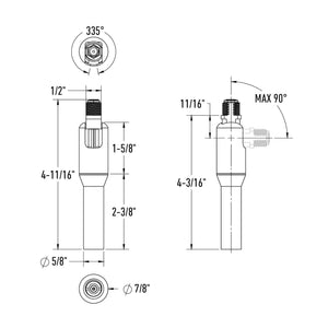 POWERLINK Sloped ceiling adaptor Powerstem