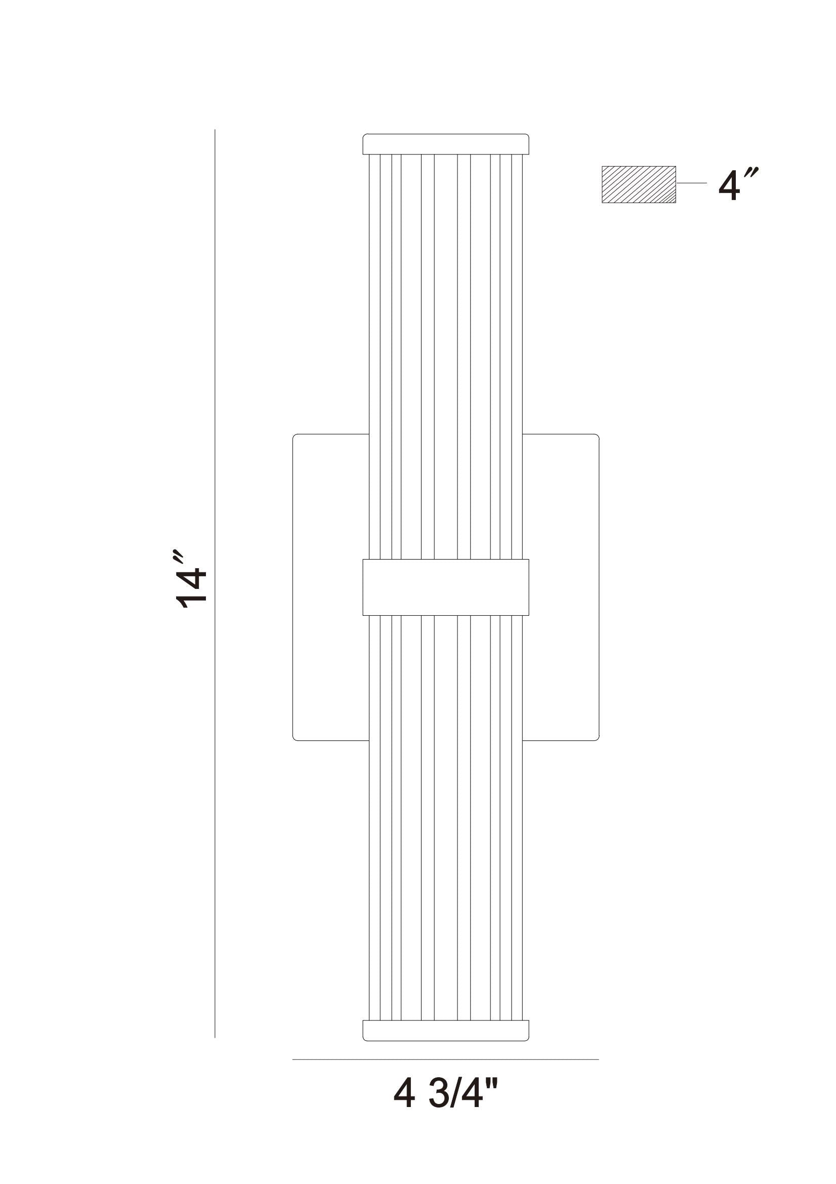 Fayton 14" Integrated LED Outdoor Wall Sconce